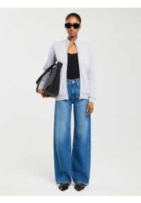 Big-Star - Bluza damska ze stójką szara Chita 901. Typ kołnierza: kołnierzyk stójkowy. Kolor: szary. Materiał: żakard, bawełna