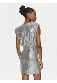 Rinascimento Sukienka koktajlowa CFC0116365003 Srebrny Regular Fit. Kolor: srebrny. Materiał: syntetyk. Styl: wizytowy