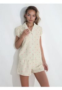 Sinsay - Piżama dwuczęściowa z domieszką wiskozy - zielony. Kolor: zielony. Materiał: wiskoza #1