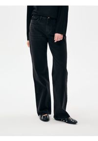 Sinsay - Jeansy wide leg high waist - czarny. Stan: podwyższony. Kolor: czarny #1