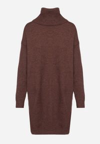 Born2be - Brązowa Sukienka Classificator. Okazja: na co dzień. Typ kołnierza: golf. Kolor: brązowy. Materiał: dzianina. Długość rękawa: długi rękaw. Sezon: zima, jesień. Typ sukienki: proste. Styl: casual #7
