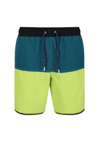 Regatta - Męskie Szorty Kąpielowe Benicio. Kolor: wielokolorowy, zielony, żółty. Styl: sportowy #1
