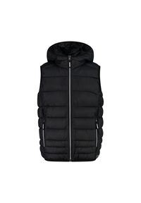 Dziecięca kurtka bez rękawów z kapturem CMP. Typ kołnierza: kaptur. Kolor: czarny. Długość rękawa: bez rękawów. Styl: sportowy #1