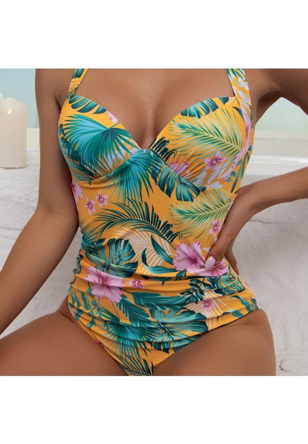 Intica - Strój kąpielowy jednoczęściowy z usztywnieniem na plażę lub basen Kaydence. Kolor: wielokolorowy. Materiał: materiał