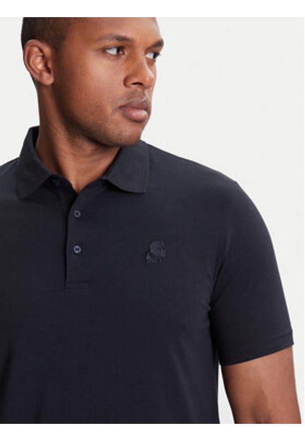 Karl Lagerfeld - KARL LAGERFELD Polo 745750 553221 Granatowy Regular Fit. Typ kołnierza: polo. Kolor: niebieski. Materiał: bawełna