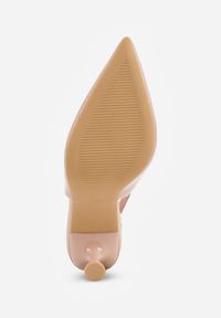 Born2be - Beżowe Sandały Szpilki Lakierowane Bez Pięty Tosellea. Okazja: na co dzień. Kolor: beżowy. Materiał: lakier. Obcas: na szpilce. Styl: casual, elegancki. Wysokość obcasa: średni #4