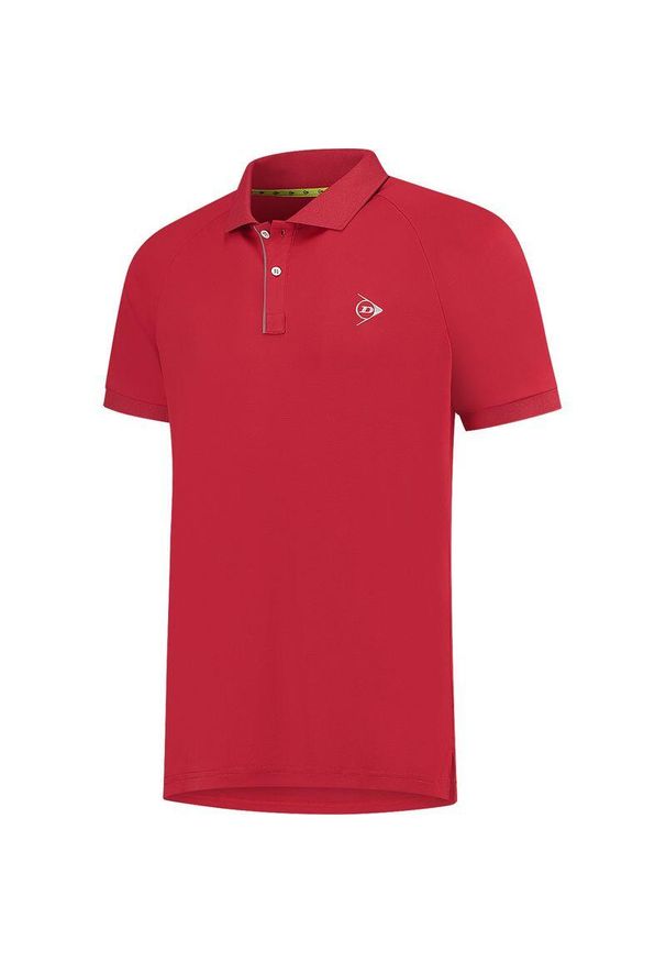 DUNLOP - Koszulka tenisowa męska Dunlop Club Polo z kołnierzykiem. Typ kołnierza: polo. Kolor: czerwony. Sport: tenis