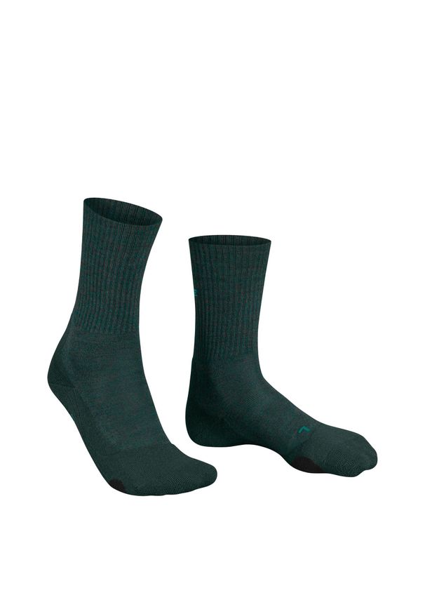 Skarpetki damskie Falke TK2 Explore Wool. Kolor: zielony. Materiał: wełna, materiał. Sport: outdoor, turystyka piesza