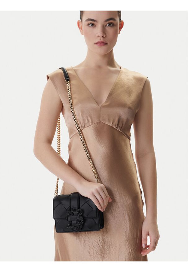 Just Cavalli Torebka 80RA4BM3 Czarny. Kolor: czarny. Materiał: skórzane