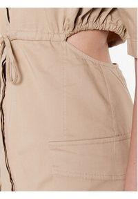 Calvin Klein Jeans Sukienka koszulowa J20J220520 Beżowy Regular Fit. Kolor: beżowy. Materiał: bawełna. Typ sukienki: koszulowe #5