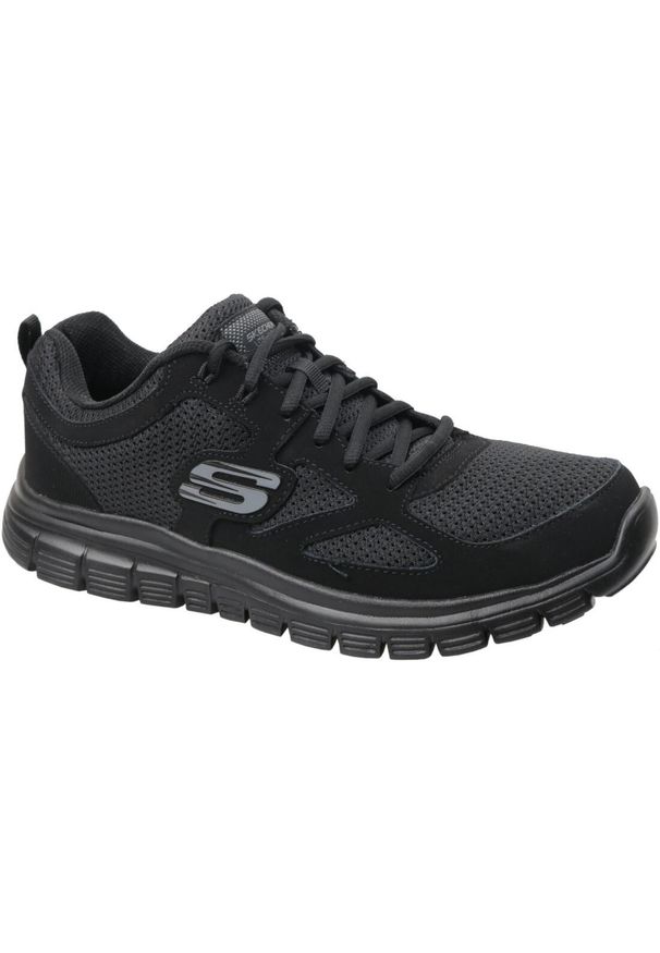 skechers - Buty do chodzenia męskie Skechers Burns. Zapięcie: sznurówki. Kolor: czarny, wielokolorowy. Materiał: syntetyk, tkanina, materiał. Szerokość cholewki: normalna. Sport: turystyka piesza