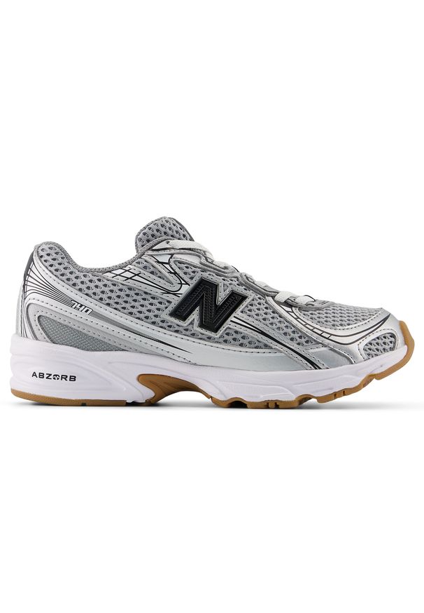 Buty dziecięce New Balance PZ740GB – szare. Kolor: szary. Materiał: syntetyk, materiał. Szerokość cholewki: normalna. Sezon: lato. Sport: turystyka piesza