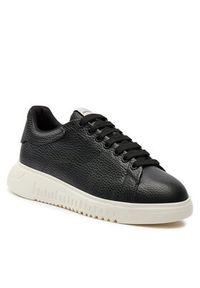 Emporio Armani Sneakersy X3X024 XF768 00002 Czarny. Kolor: czarny. Materiał: skóra #5