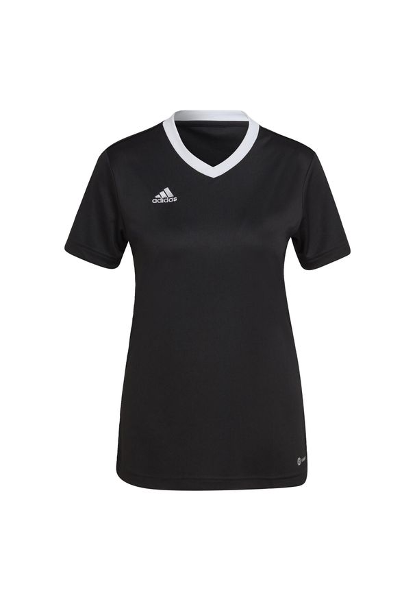 Koszulka piłkarska damska Adidas Entrada 22 Jersey. Kolor: czarny. Materiał: jersey. Sport: piłka nożna, turystyka piesza