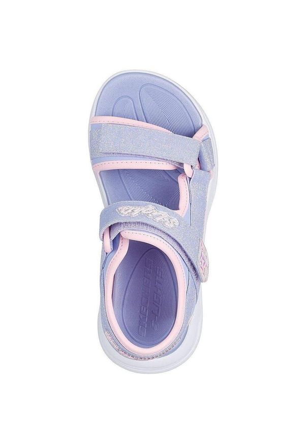 skechers - Sandały Skechers Sola Glow Sandal, Dzieci. Kolor: fioletowy. Materiał: syntetyk, materiał