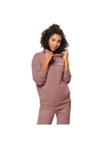 Bluza turystyczna damska Jack Wolfskin Essential. Kolor: różowy. Materiał: elastan, bawełna