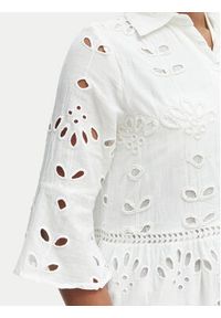 Iconique Sukienka koszulowa IC25-005 Biały Relaxed Fit. Kolor: biały. Materiał: bawełna. Typ sukienki: koszulowe #5