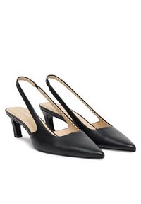 Calvin Klein Sandały Ess Kitten Heel Sling Back HW0HW02641 Czarny. Kolor: czarny. Materiał: skóra