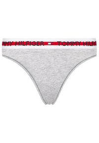 TOMMY HILFIGER - Tommy Hilfiger Stringi Thong UW0UW02458 Szary. Kolor: szary. Materiał: bawełna #3