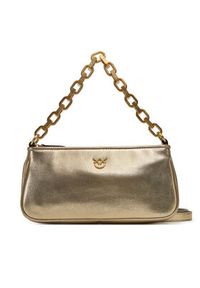 Pinko - PINKO Torebka Half Moon Baguette Mini AI 25-26 PLTT 105069 A2O9 Złoty. Kolor: złoty. Materiał: skórzane #6