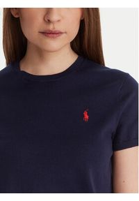 Polo Ralph Lauren T-Shirt 211971872004 Granatowy Slim Fit. Typ kołnierza: polo. Kolor: niebieski. Materiał: bawełna #7