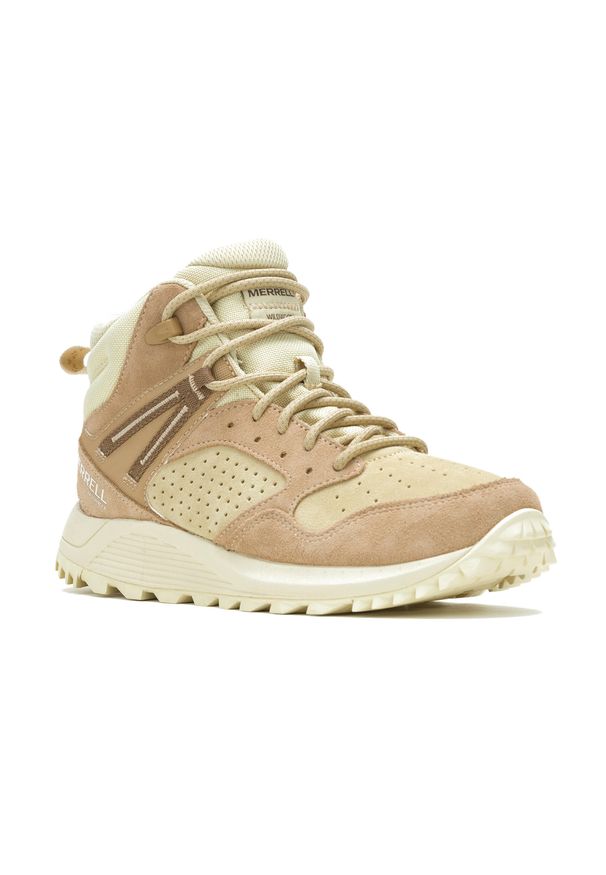 Buty turystyczne damskie Merrell Wildwood Mid Ltr Wp. Okazja: na co dzień. Kolor: beżowy