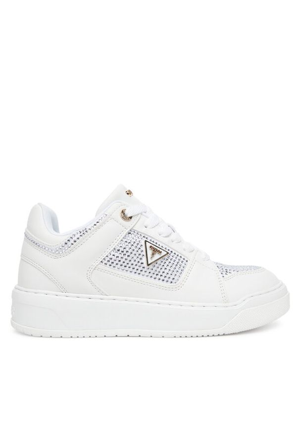 Guess Sneakersy FLTDL2 LEA12 Biały. Kolor: biały. Materiał: skóra