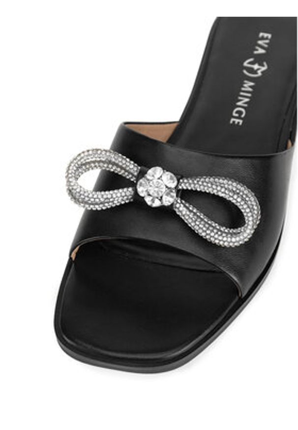 Eva Minge Klapki AVA-V903L-2-1 Czarny. Kolor: czarny. Materiał: skóra