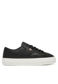 TOMMY HILFIGER - Tommy Hilfiger Sneakersy Platform Vulc Piping Ltr FW0FW09393 Czarny. Kolor: czarny. Materiał: skóra. Obcas: na platformie #1