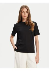 Calvin Klein T-Shirt LV044B206G Czarny Regular Fit. Kolor: czarny. Materiał: bawełna