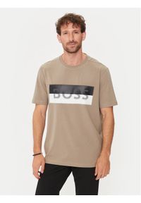 BOSS - Boss T-Shirt Tee 9 50512998 Beżowy Regular Fit. Kolor: beżowy. Materiał: bawełna #1