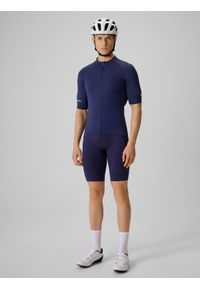 4f - 4F Koszulka kolarska męska - granatowa S. Kolor: niebieski. Materiał: włókno. Długość: długie. Sport: kolarstwo #2