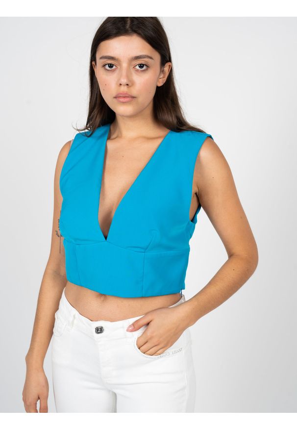 Liu Jo Top | JF2079 T7896 | Kobieta | Niebieski. Kolor: niebieski. Materiał: elastan, poliester. Długość: krótkie. Styl: elegancki