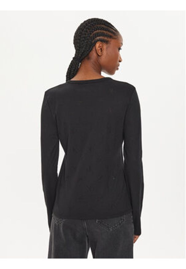 Calvin Klein Jeans Bluzka Burn Out J20J223628 Czarny Regular Fit. Kolor: czarny. Materiał: syntetyk, bawełna