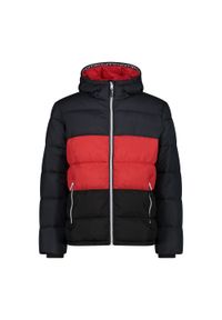 Kurtka z kapturem CMP. Typ kołnierza: kaptur. Kolor: czerwony, wielokolorowy, czarny. Materiał: puch. Sezon: zima. Sport: narciarstwo #1