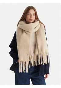 Calvin Klein Szalik Emblem Brushed LV04D8069G Beżowy. Kolor: beżowy. Materiał: poliester #4