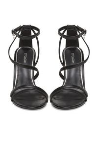 DeeZee Sandały F89725-252 Czarny. Kolor: czarny. Materiał: skóra