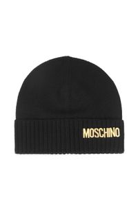 Czapka MOSCHINO 65380 0M2972 016. Kolor: czarny. Materiał: wełna, materiał #1