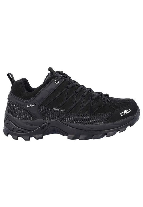 Buty trekkingowe męskie CMP Rigel Low Trekking Wp. Zapięcie: sznurówki. Kolor: czarny, brązowy, wielokolorowy. Materiał: guma, syntetyk, tkanina, materiał. Szerokość cholewki: normalna. Styl: sportowy