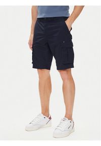 Petrol Industries Szorty materiałowe M-1050-SHO600 Granatowy Cargo Fit. Kolor: niebieski. Materiał: bawełna #1