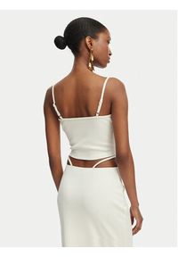 Guess Top E6GP01 KG322 Kremowy Slim Fit. Kolor: kremowy. Materiał: syntetyk #5