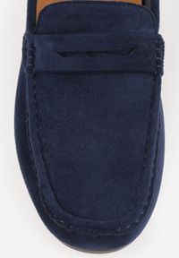 Born2be - Granatowe Klasyczne Półbuty Mokasyny z Imitacji Zamszu Cilippe. Okazja: na co dzień, na spacer, na spotkanie biznesowe, do pracy. Kolor: niebieski. Materiał: zamsz. Styl: klasyczny #3