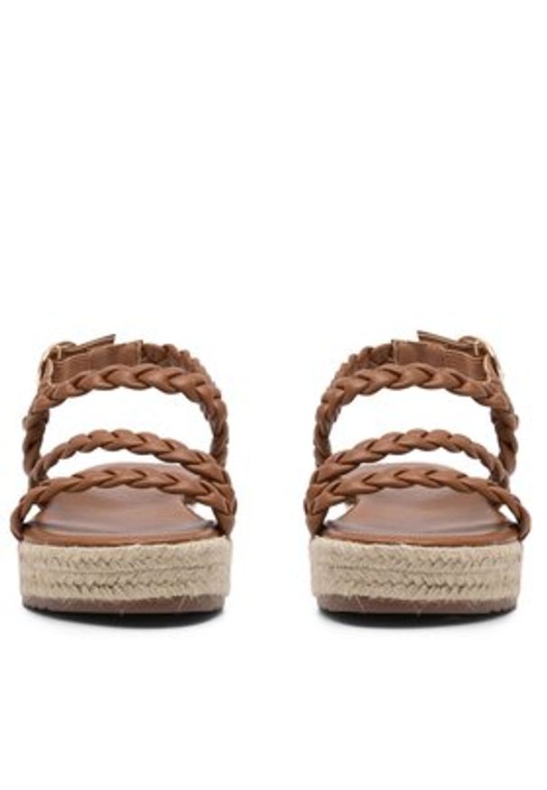 DeeZee Espadryle E8875-1 Brązowy. Kolor: brązowy. Materiał: skóra