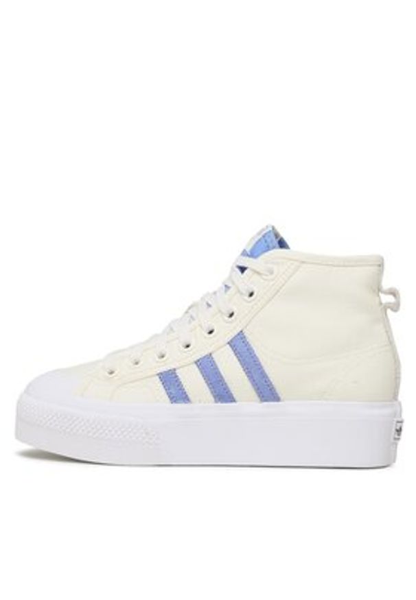 Adidas - adidas Sneakersy Nizza Platform Mid FZ6189 Biały. Kolor: biały. Materiał: materiał. Obcas: na platformie