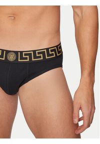 VERSACE - Versace Komplet 2 par slipów AU10180 1A10011 Czarny. Kolor: czarny. Materiał: bawełna #4