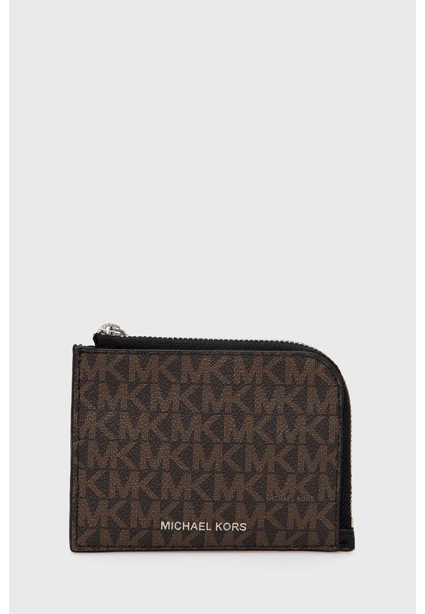 Michael Kors portfel i etui na karty 39F1LHDF5B męski kolor brązowy. Kolor: brązowy. Materiał: materiał
