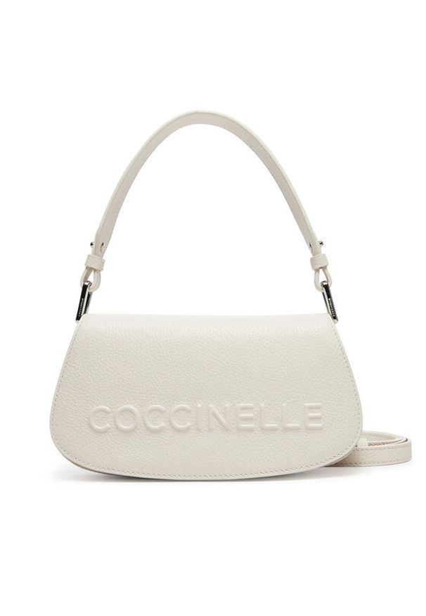 Coccinelle Torebka QBB Coccinelle Myrtha Maxi Logo E5 QBB 52 01 01 Biały. Kolor: biały. Materiał: skórzane