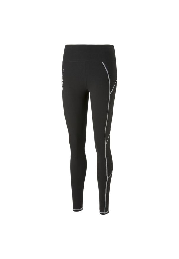 Legginsy Puma Bmw Mms Wmn Leggings. Kolor: czarny. Materiał: bawełna, materiał. Sport: bieganie