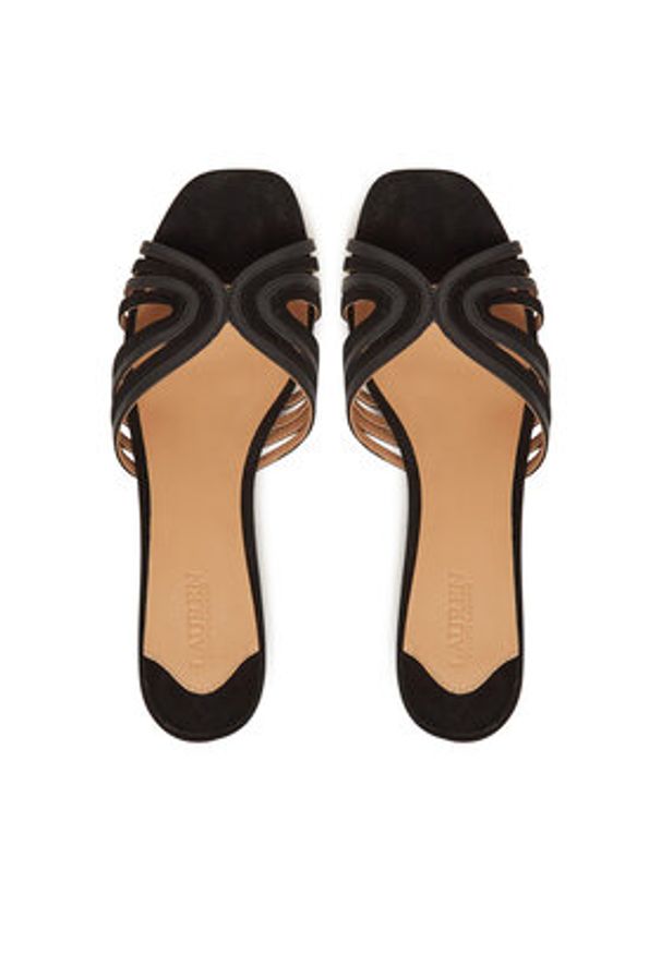Lauren Ralph Lauren - LAUREN RALPH LAUREN Klapki Fay 802961818003 Czarny. Kolor: czarny. Materiał: zamsz, skóra