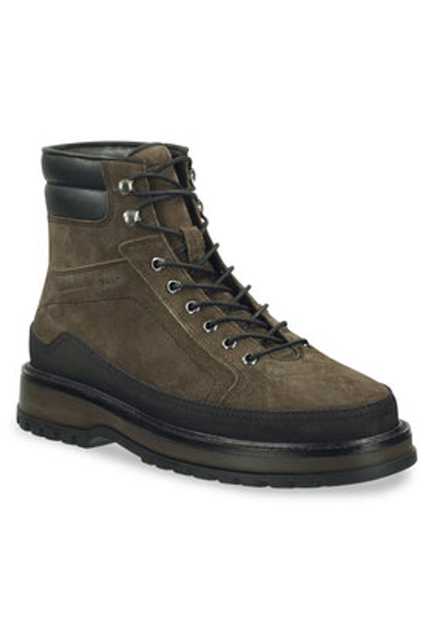 GANT - Gant Trapery Clafton 29643742 Szary. Kolor: szary. Materiał: skóra, zamsz